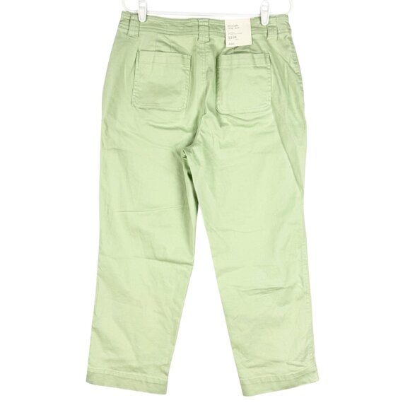 A New Day Women's Stretch Straight Leg High Rise Green Crop Pants Size 12R NWT - Picture 2 of 13